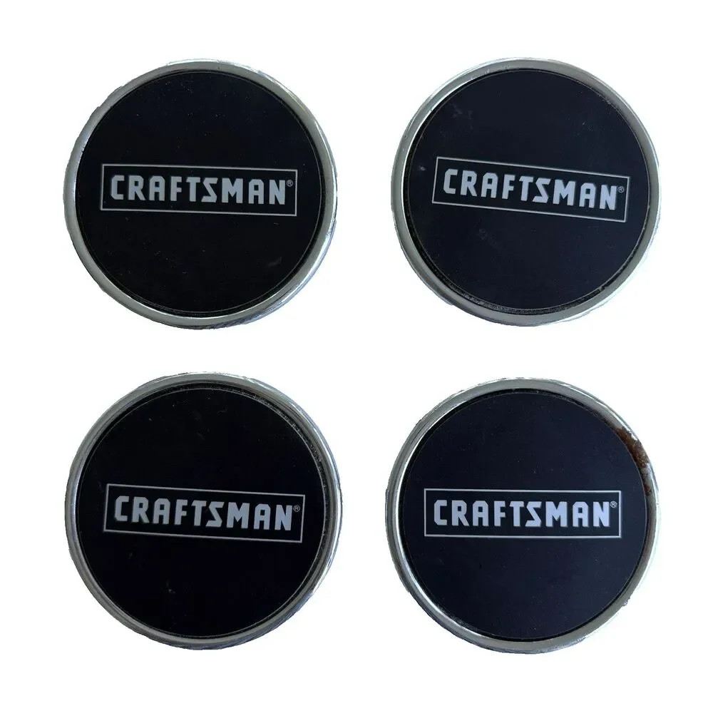 Craftsman Tools Man Cave Drink Coasters Qty 4 Garage Tools Pub Bar Chrome *READ*